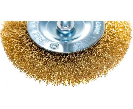 Щетка-крацовка со шпилькой для дрели, 75 мм РемоКолор 45-3-107 – изображение 5