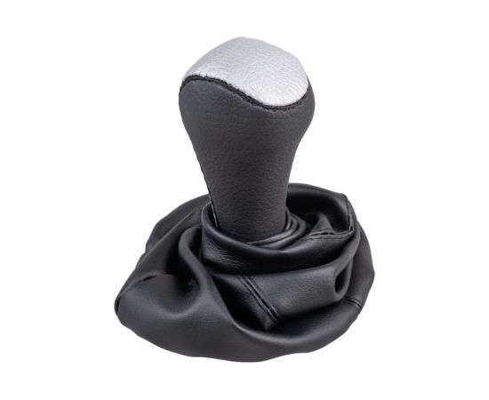 Ручка КПП кожа искусственная 2101-07 с чехлом черная с серебряной вставкой SKYWAY S06202027 – изображение 6