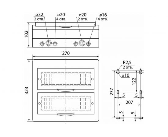 Бокс TDM ЩРН-П-24 модулей навесной пластик Эко сосна SQ0901-0018 – изображение 6