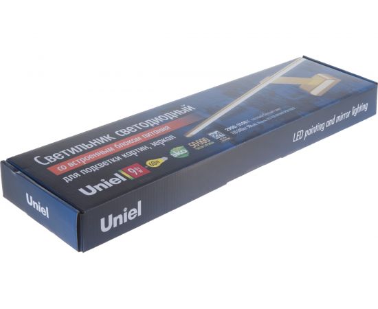 Светодиодный светильник для подсветки картин и зеркал Uniel ULT-F32-9W/WW IP20 GOLD UL-00003349 – изображение 7