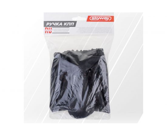 Ручка КПП кожа искусственная 2101-07 с чехлом черная с серебряной вставкой SKYWAY S06202027 – изображение 7