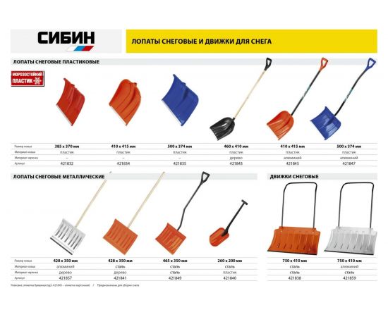 Снеговая лопата СИБИН 421849 – изображение 8