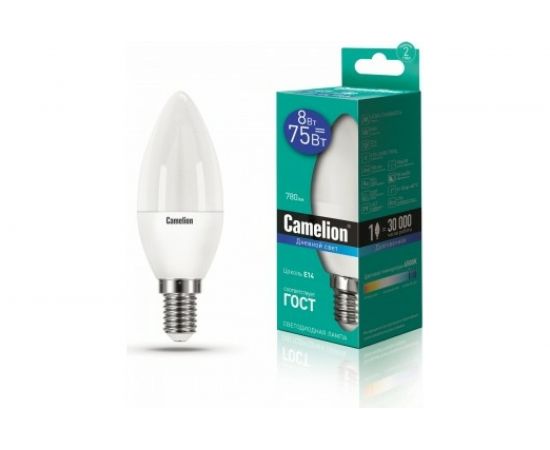 Светодиодная лампа Camelion LED8-C35/865/E14 8Вт 220В 13370 