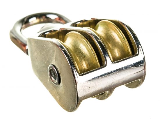 Двойной блок для троса Партнер металлический шкив, 20 мм 826790 