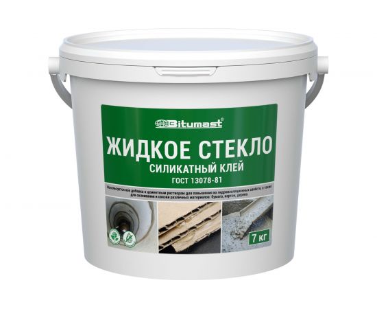 Жидкое стекло, 7 кг Bitumast 4607952900554 