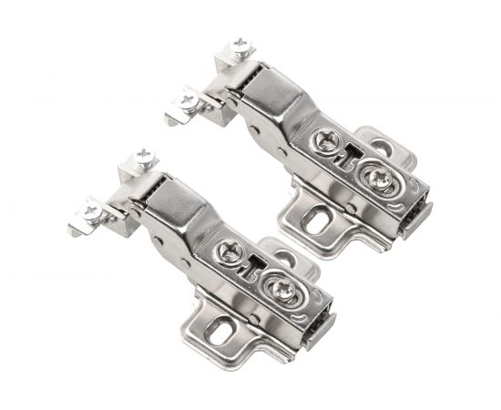 Полунакладная петля для алюминиевого фасада clip-on с доводчиком Lemax prof никель 2 шт. 2pcs-M330-Half 