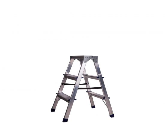 Двухсторонняя алюминиевая стремянка STAIRS 3 ступени ТТ-01-00540 