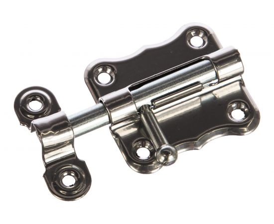 Накладная задвижка Tech-Krep ЗТ 2 50х47 круглый ригель D14 мм, L70 мм хром 145104 