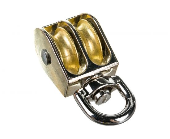 Двойной блок для троса Партнер металлический шкив, 20 мм 826790 – изображение 2