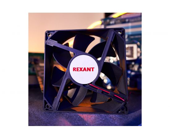 Осевой вентилятор для охлаждения REXANT RX 120х120х38 мм 12 В 72-5121 – изображение 2