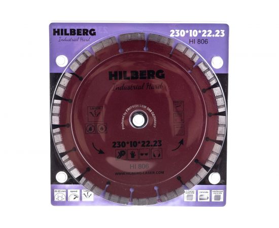 Диск алмазный отрезной Industrial Hard (230х22.23 мм) Hilberg HI806 – изображение 2
