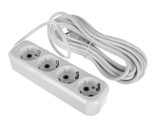 Четырехместный сетевой удлинитель с заземлением LUX У4-Е, 7м, 4606400414766 – изображение 2