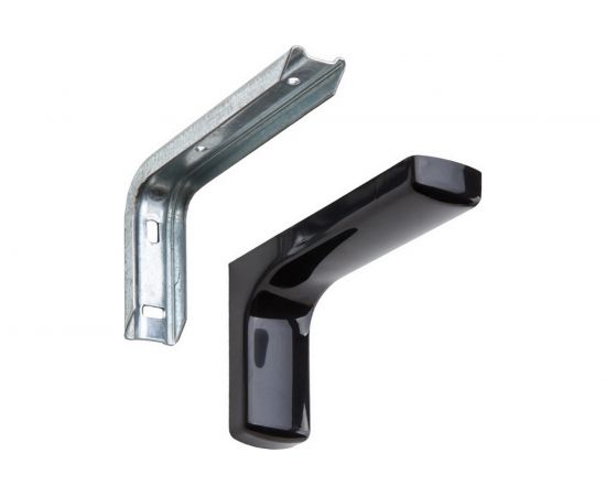 Кронштейн с пластиковой накладкой ALDEGHI LUIGI SPA 148х240 мм, оцинкованный, цвет: черный 2512PN25_P2 – изображение 2