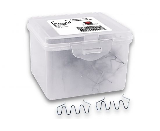 Скоба широкая (100 шт; 0.8 мм) для ремонта пластика RedHotDot ST08005 – изображение 2