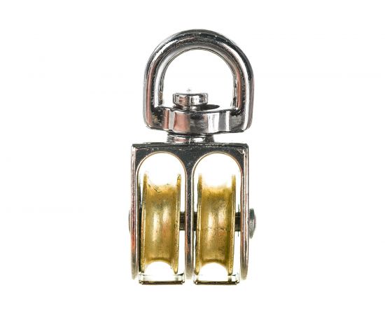 Двойной блок для троса Партнер металлический шкив, 20 мм 826790 – изображение 3
