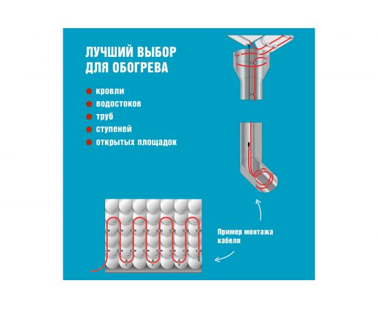 Греющий саморегулирующийся кабель Rexant POWER Line 30SRL-2CR 10M 10м/300Вт 51-0657 – изображение 3