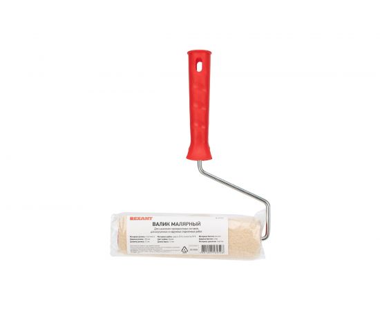 Валик REXANT натуральный бесшовный мех, ворс 12мм, ширина ролика 180мм, диам. 42мм, бюгель 6мм 89-0035 – изображение 3