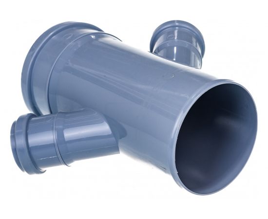 Канализационная одноплоскостная крестовина 110/50/50, 45 градусов, серый 11324 – изображение 4