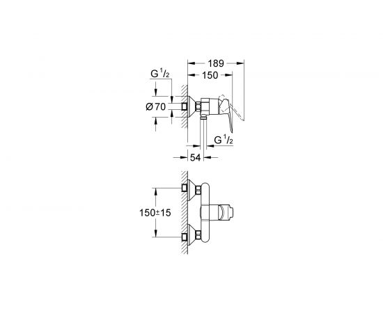 Смеситель для душа GROHE BauEdge 23333000 – изображение 4