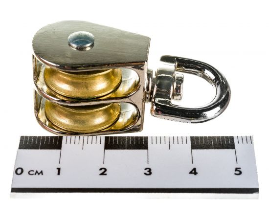 Двойной блок для троса Партнер металлический шкив, 20 мм 826790 – изображение 4