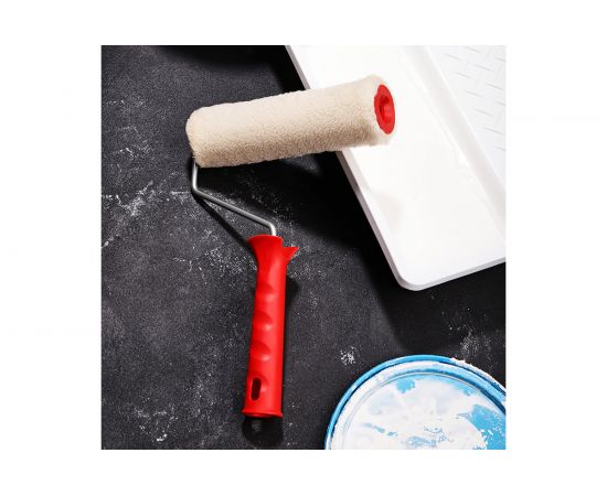 Валик REXANT натуральный бесшовный мех, ворс 12мм, ширина ролика 180мм, диам. 42мм, бюгель 6мм 89-0035 – изображение 4