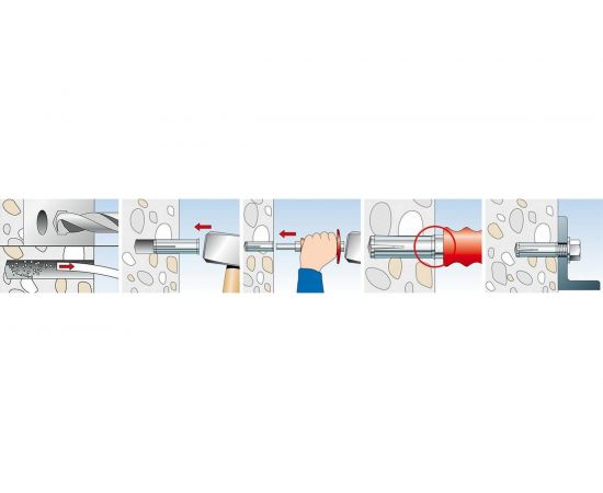 Забивной анкер Fischer EA M6 N 50 шт коробка 141314 – изображение 10