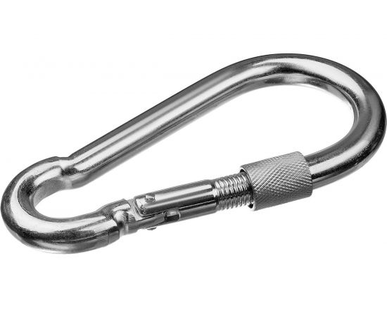 Карабин с предохранительной гайкой ЗУБР DIN 5299D, 12 мм, 1 шт 304556-12 