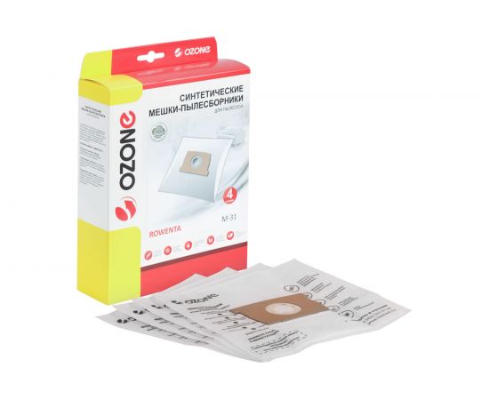Мешки-пылесборники синтетические для пылесосов ROWENTA (4 шт.) OZONE M-31  