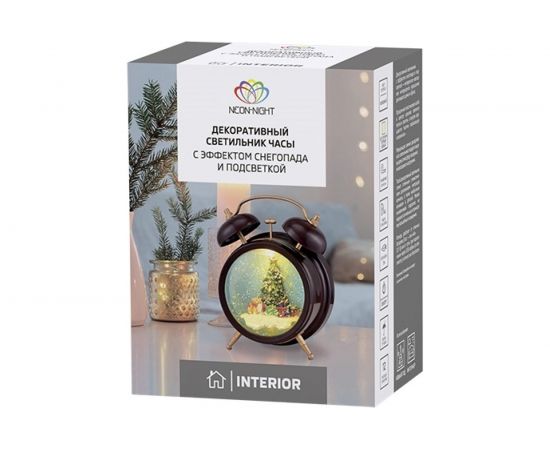 Декоративный светильник NEON-NIGHT Часы с эффектом снегопада 501-162 