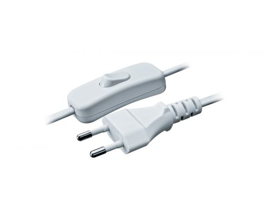 Шнур Navigator NPS-FS-170-2x0.5-WH, 1.7м, с выключателем, белый 61724 