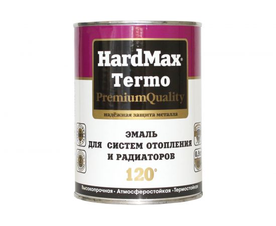 Эмаль для систем отопления и радиаторов HardMax TERMO белоснежная, банка 0,9 кг 4690417070121 