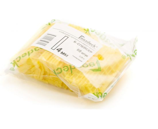 B-спейсер для террасной доски Гвозdeck №4 60 шт. 6000B004PP00WG01 