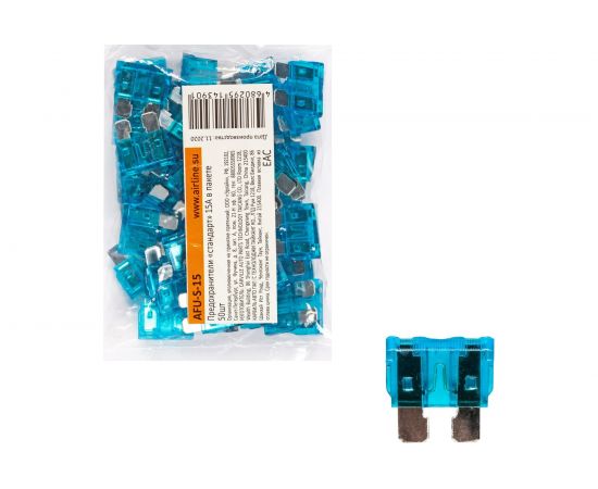 Предохранители AIRLINE Стандарт 15 A, в пакете 50 шт. AFU-S-15 