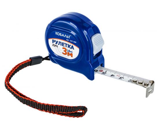 Рулетка 3 м x 16 мм КОБАЛЬТ Луч 247-309 