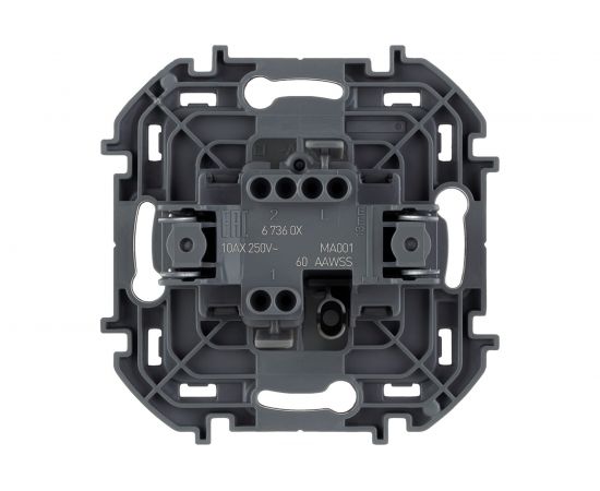 Одноклавишный выключатель Legrand - INSPIRIA - 10 AX - 250 В - алюминий 673602 – изображение 2