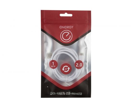 Кабель USB/MicroUSB Energy ET-05 цвет - белый 006288 – изображение 2