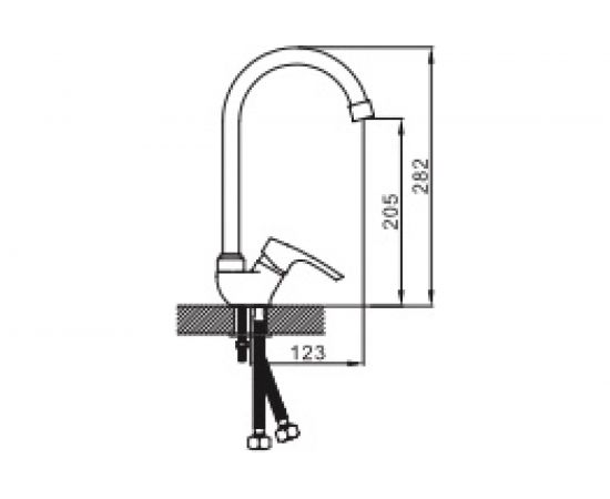 Смеситель для кухни Эверест с высоким изливом B52-032 – изображение 2