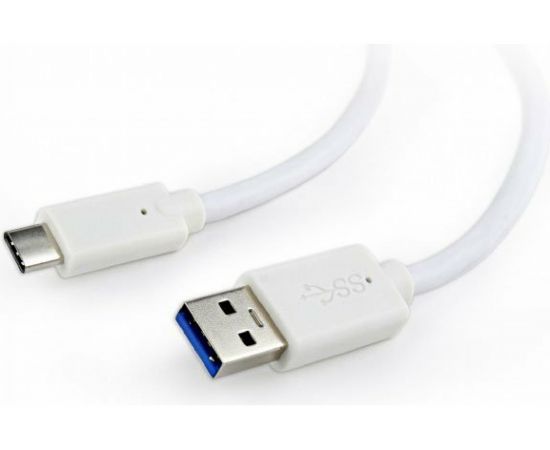 Кабель USB Cablexpert USB 3.0 AM/USB Type-C 1м белый пакет CCP-USB3-AMCM-1M-W – изображение 2