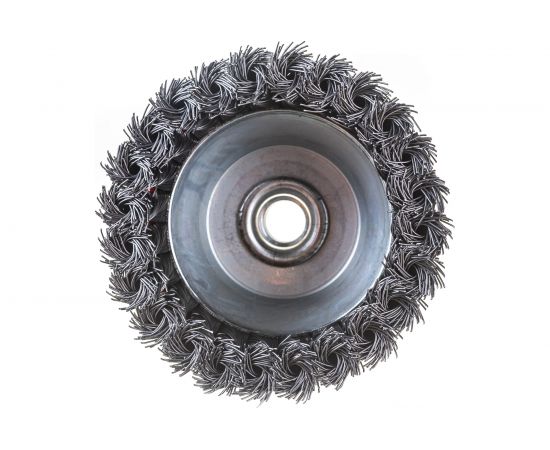 Щетка-крацовка скрученная проволока, 100 мм, М14 РемоКолор 45-1-205 – изображение 3