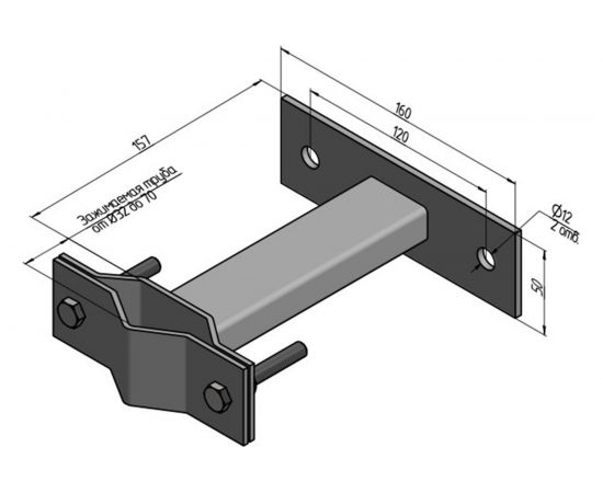 Кронштейн Мачты.ру СКУ-15 серый 201801301574 – изображение 3