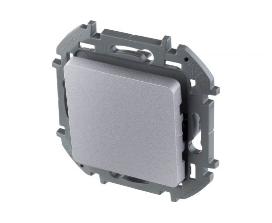 Одноклавишный выключатель Legrand - INSPIRIA - 10 AX - 250 В - алюминий 673602 – изображение 3