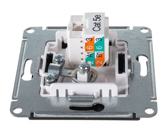 Розетка 2-ная ТВ + компьютерная RJ45 Schneider Electric AtlasDesign Карбон категории 5Е ATN001089 – изображение 3