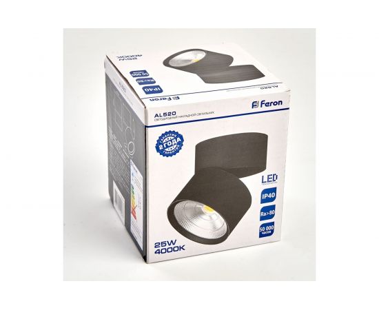 Светодиодный светильник FERON 25W, 2250Lm, 90гр, черный, AL520 32464 – изображение 4