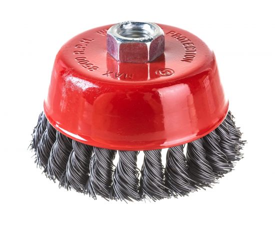 Щетка-крацовка скрученная проволока, 100 мм, М14 РемоКолор 45-1-205 – изображение 4