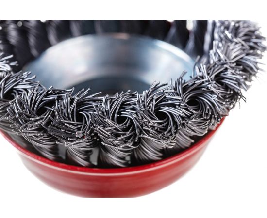 Щетка-крацовка скрученная проволока, 100 мм, М14 РемоКолор 45-1-205 – изображение 5