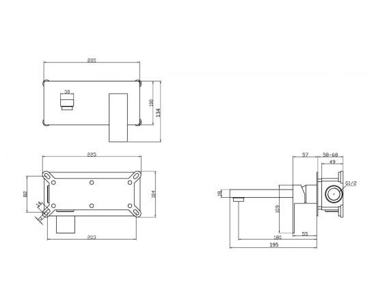 Смеситель для раковины Orange черный M04-722b – изображение 6