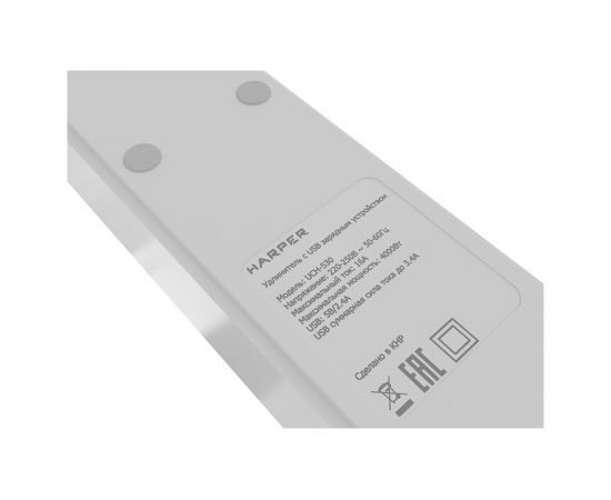 Удлинитель HARPER с USB зарядкой UCH-530 White H00002264 – изображение 8
