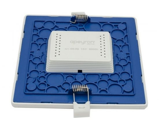 Светодиодная встраиваемая панель APEYRON 220В, 15Вт, CRI:80Ra, 1200Лм, 145x129мм, квадрат 06-59 – изображение 9