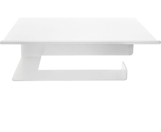 Держатель для туалетной бумаги EMBODIMENT с полкой для хранения, белый EMB-TP-B-W 