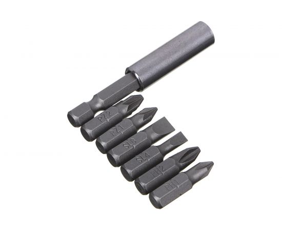 Набор бит (6 шт; 25 мм) с магнитным адаптером в пластиковом кейсе ЕРМАК 601-048 